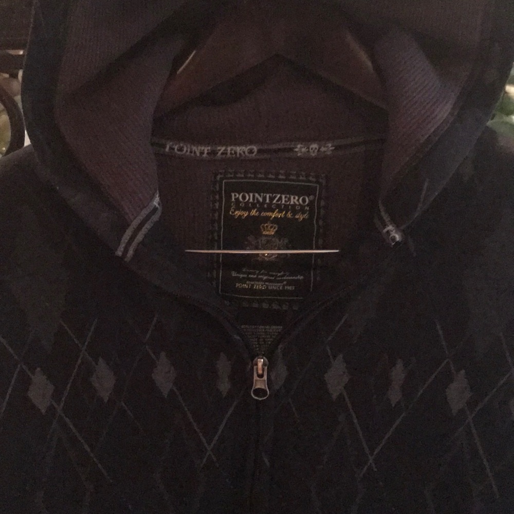 Preppy Boys Zip-Up Hoodie. Black/Gray. Size Small.